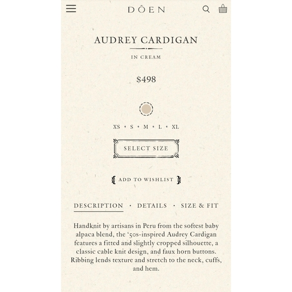 Doen Like New Audrey Cardigan in Red Sumac Wool Sweater Size Medium - Picture 6 of 11